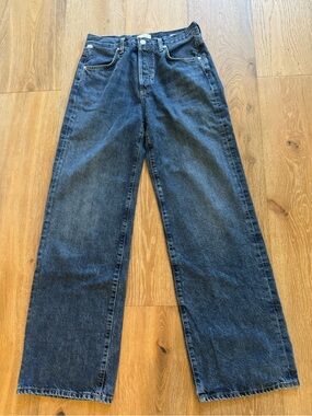 Citizens of Humanity Annina High Rise Wide Leg Trouser Jeans Blue, size 27”